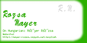 rozsa mayer business card